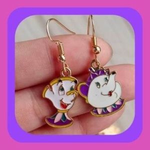 New Adorable Beauty & The Beast Mrs. Potts & Chip Earrings x2 Bundle Deal!